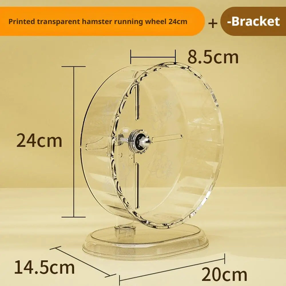 Hamster Running Wheel Exercise Toy for Quiet Play Peaceful Pleasures Health and Wellness 24cm