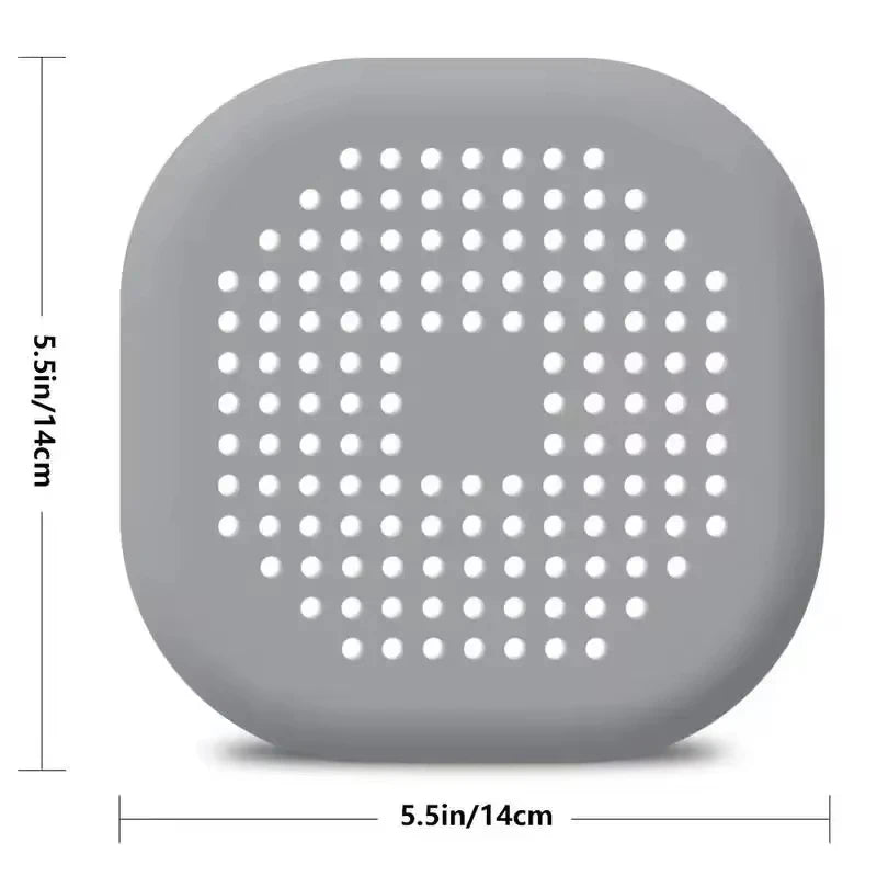 Drain Hair Catcher Filter Mat with Suction Cup | Kitchen & Bath