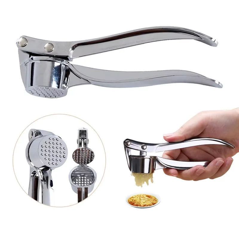 Stainless Steel Garlic Press Crusher Mincer Kitchen Garlic Smasher Squeezer Manual Press Grinding Tool Kitchen Accessories New Peaceful Pleasures Health and Wellness