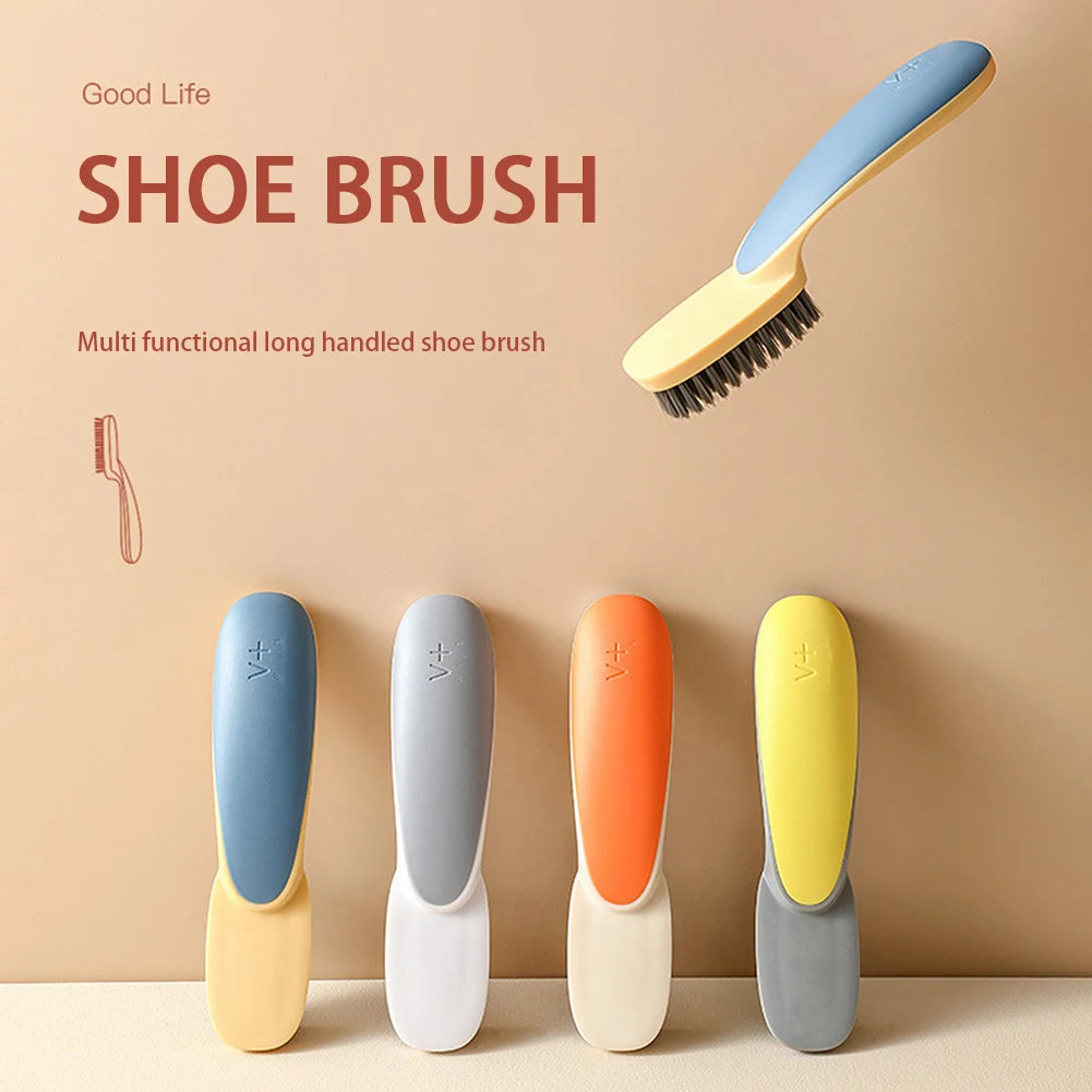 Laundry Stain Wear Resistant Washing Brush Shoe Brush Soft Bristle Cleaning Shoes Scrubber Long Handle Household Cleaning Tool Peaceful Pleasures Health and Wellness