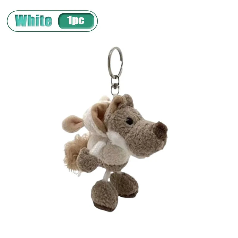 Wolf Plush Keychain Backpack Charm | Cute Stuffed Animal Gift