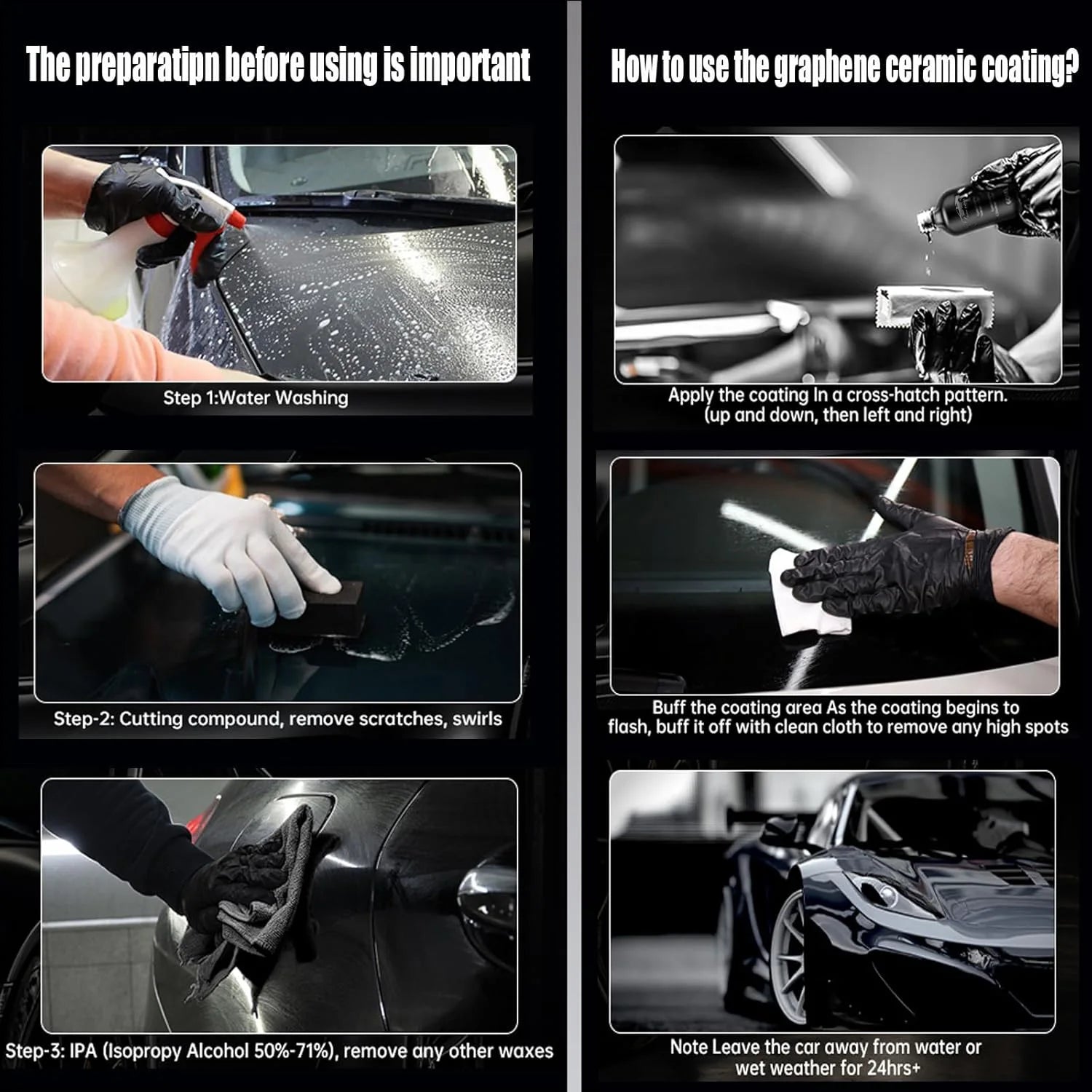 Graphene Ceramic Coating 10H Ceramic Coating for Cars High Gloss Anti-Scratch Nano Coat Kit Hydrophbic Mirror Paint Protection Peaceful Pleasures Health and Wellness