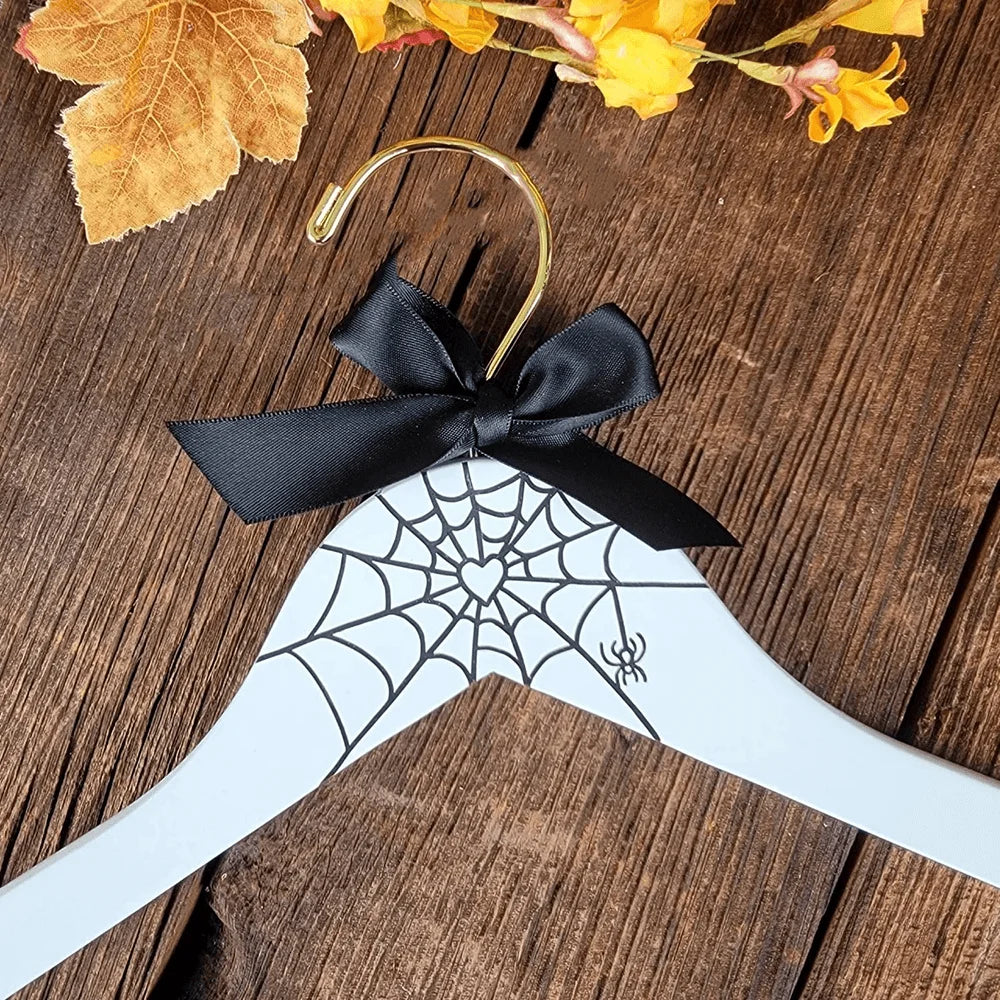 Halloween Spider Web Bridal Dress Hanger | Wedding Gift Bridal Dress Hanger Peaceful Pleasures Health and Wellness