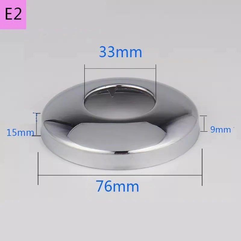 2PCS Stainless Steel Faucet Pipe Decorative Cover 1/2" 3/4" 1"
