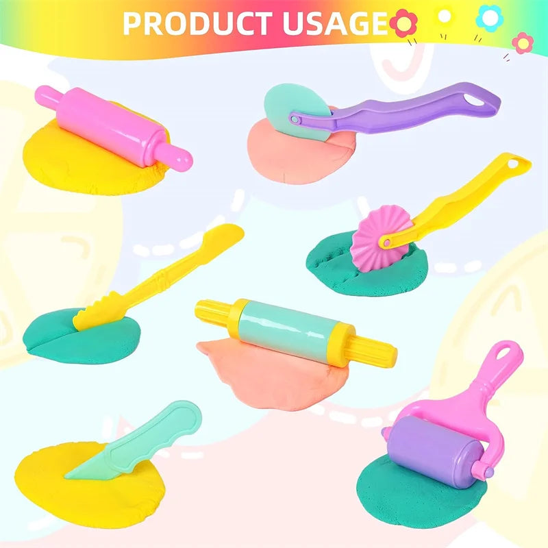 Playdough Tools Accessories Kids Plastic Plasticene Toys Animal