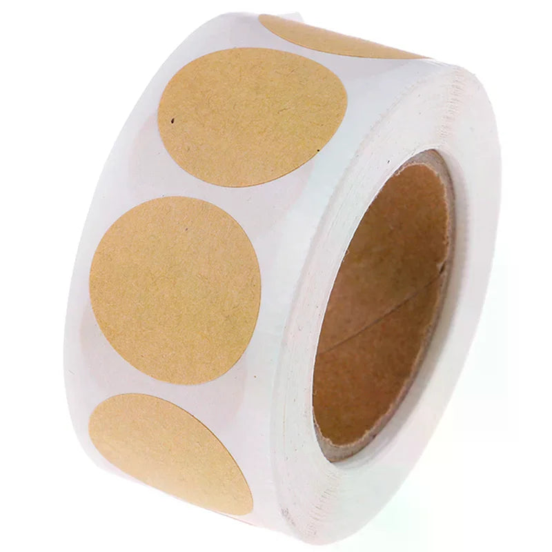 500pcs Blank Round Stickers – 1-Inch DIY Sealing Labels Craft Sticker Labels Peaceful Pleasures Health and Wellness