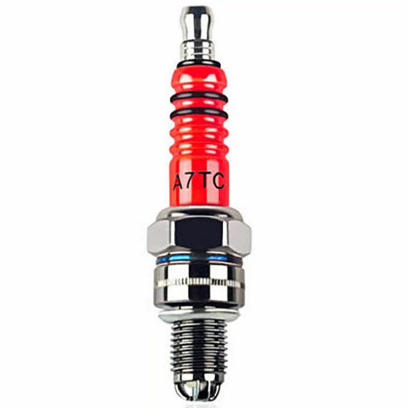 Racing 3 Electrode 10mm Spark Plug A7TC Fits For GY6 50CC 110CC 125CC 150CC ATV Scooter Dirt Bike Go Kart Motorcycle Accessories Peaceful Pleasures Health and Wellness 1pc