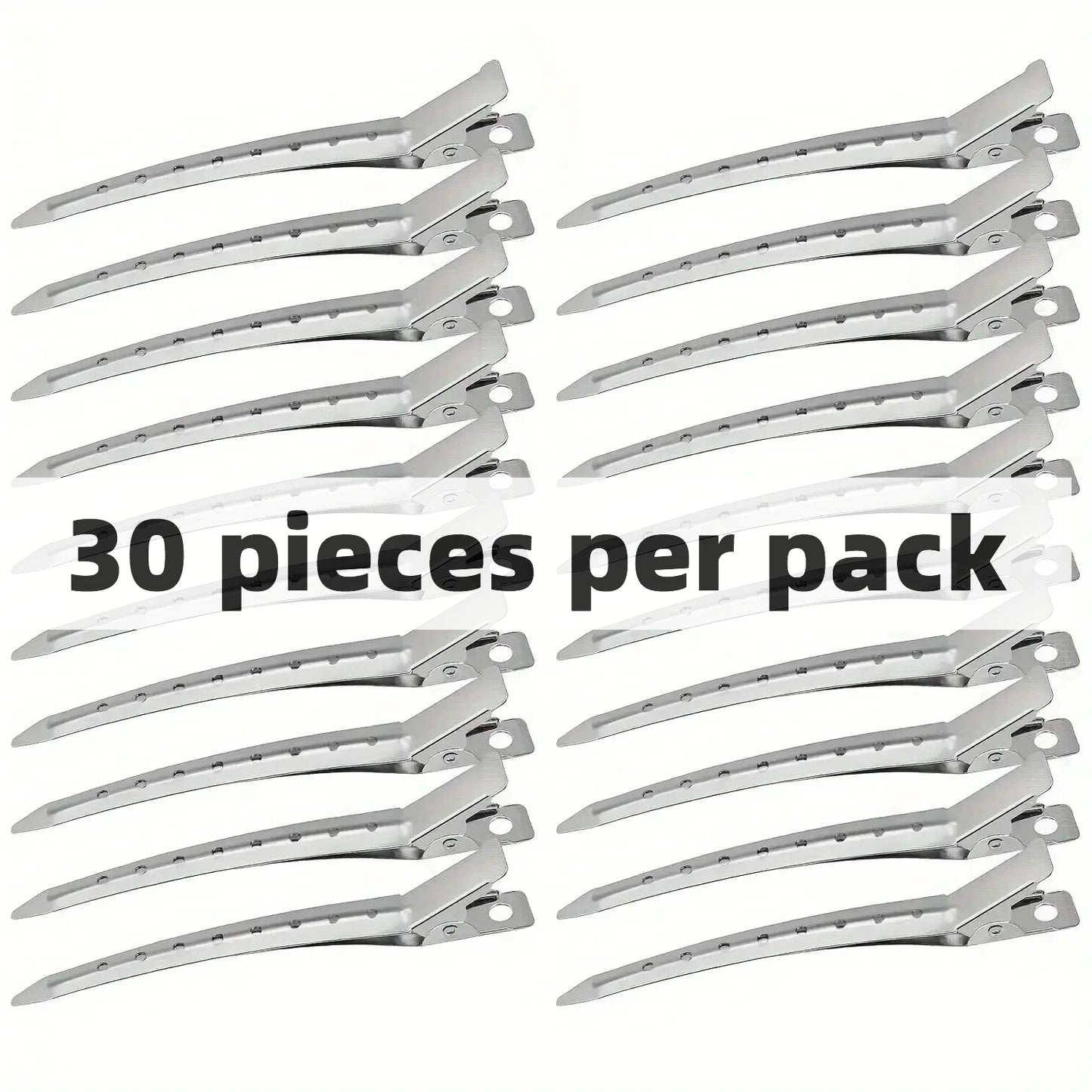 Metal Duckbill Hair Clips – Set of 20 Alligator Style Clips Hair Accessories Peaceful Pleasures Health and Wellness 30PCS China Mainland