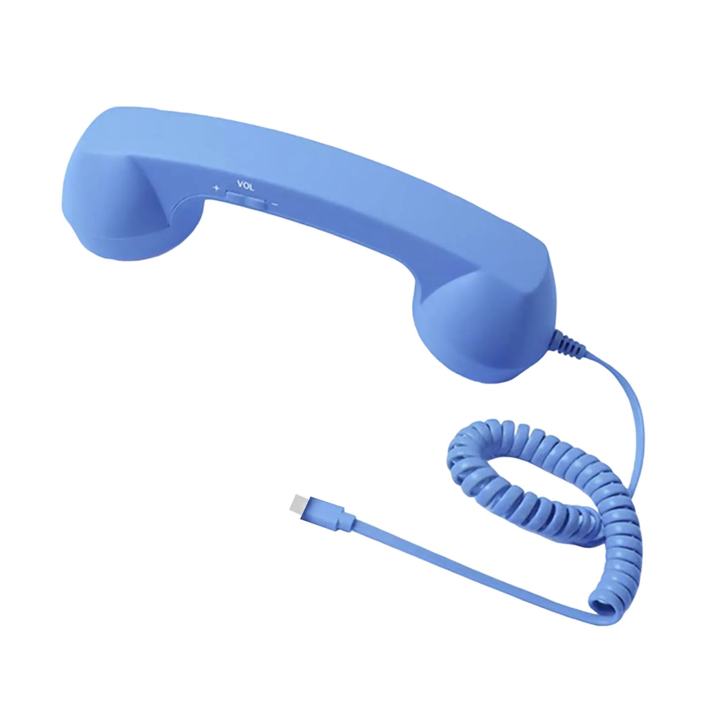 Retro Phone Handset, 2026 New Retro Phone Handset for iPhone&Android, Type-C/Wireless Bluetooth Old Fashioned Telephone Receiver Peaceful Pleasures Health and Wellness blue and white