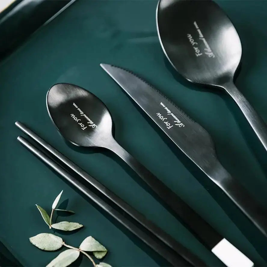 End Stainless Steel Cutlery Western Tableware Fork Steak Knife