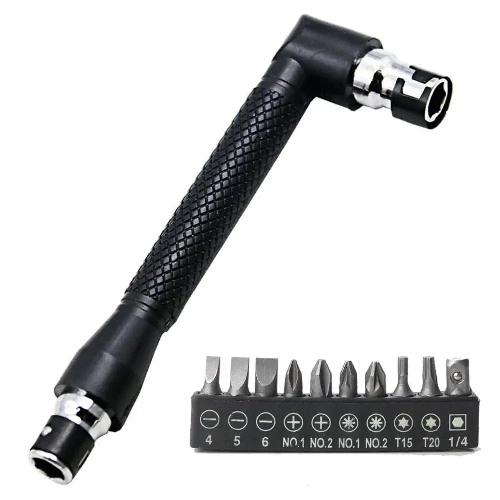 L-Shaped Dual Head Socket Wrench – 1/4" Hex Key with 90° Extension Handle Peaceful Pleasures Health and Wellness 1set