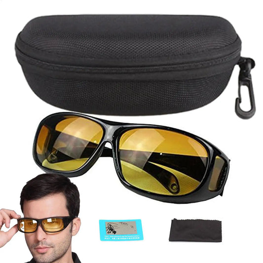 Night Vision Glasses For Women Men Outdoor Sports Oversized Driver Anti-Glare For Night Driving Can With Prescription Glasses Peaceful Pleasures Health and Wellness