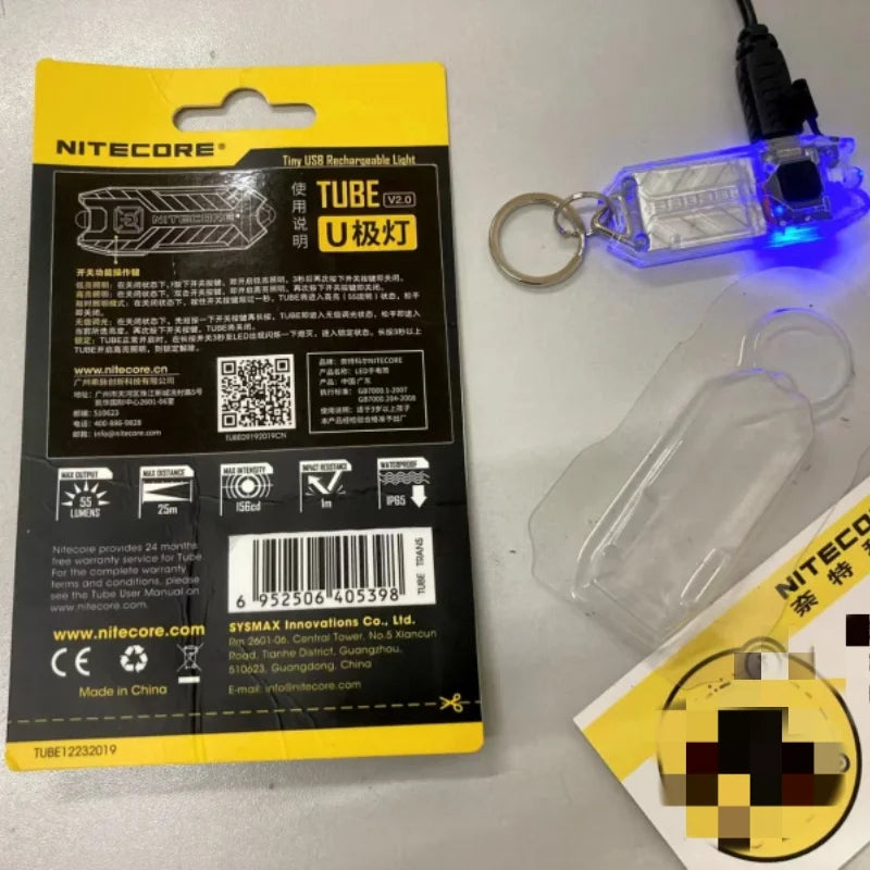 SHINEKNOT Mini LED Keychain Flashlight | USB Rechargeable