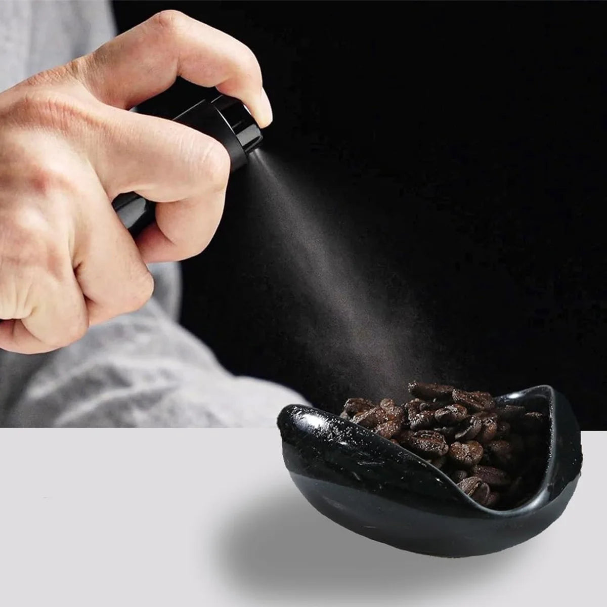 Leeseph Coffee Bean Dosing Cup, Spray Bottle, Coffee Stirrer Set, Ceramic Dosing Vessel Tray Kit, Coffee Lover Gift Peaceful Pleasures Health and Wellness
