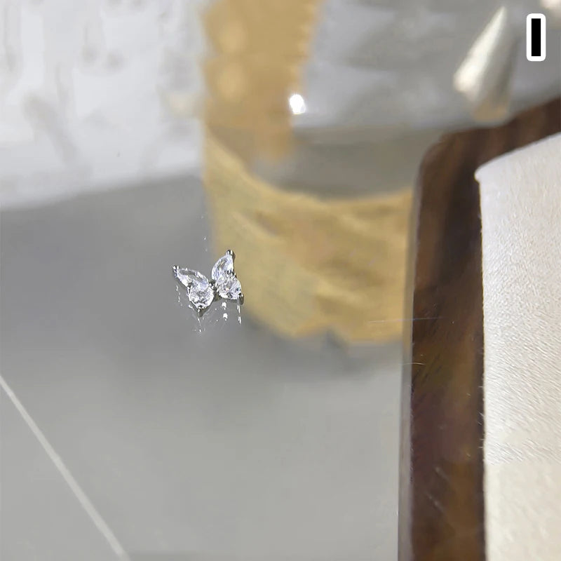 New Butterfly Zircon Rhinestone Nail Accessories Sparkling Bow Tie Chain Luxury French Nail Decoratio Peaceful Pleasures Health and Wellness I