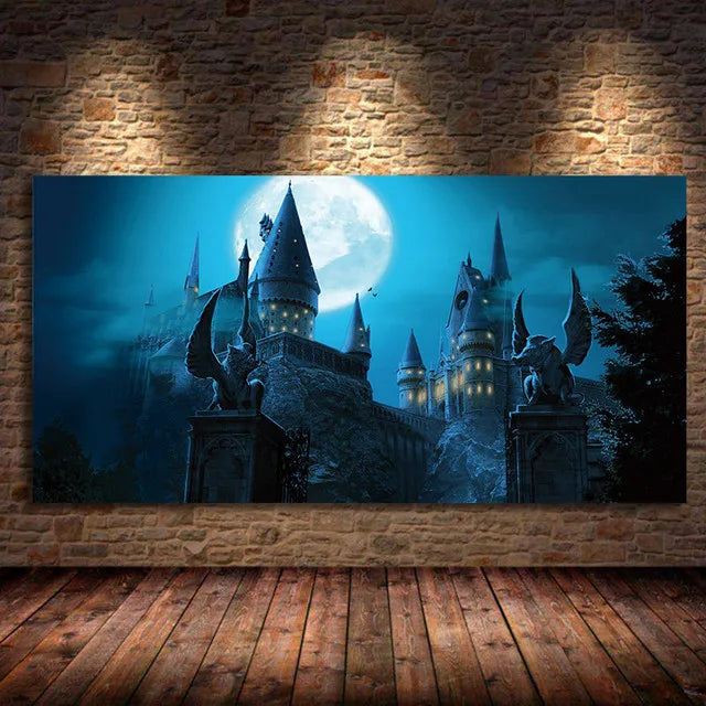 Harry Potter Hogwarts Owl Canvas Wall Art | Kids Room Decor