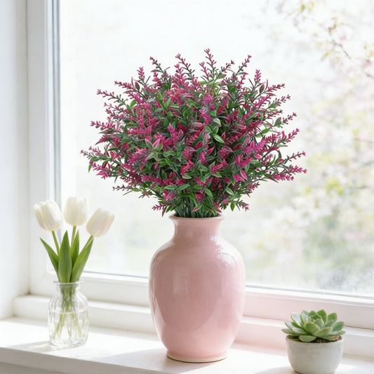 Artificial Lavender Bouquet | Plastic Flowers Home & Wedding Artificial Flower Bouquet Peaceful Pleasures Health and Wellness