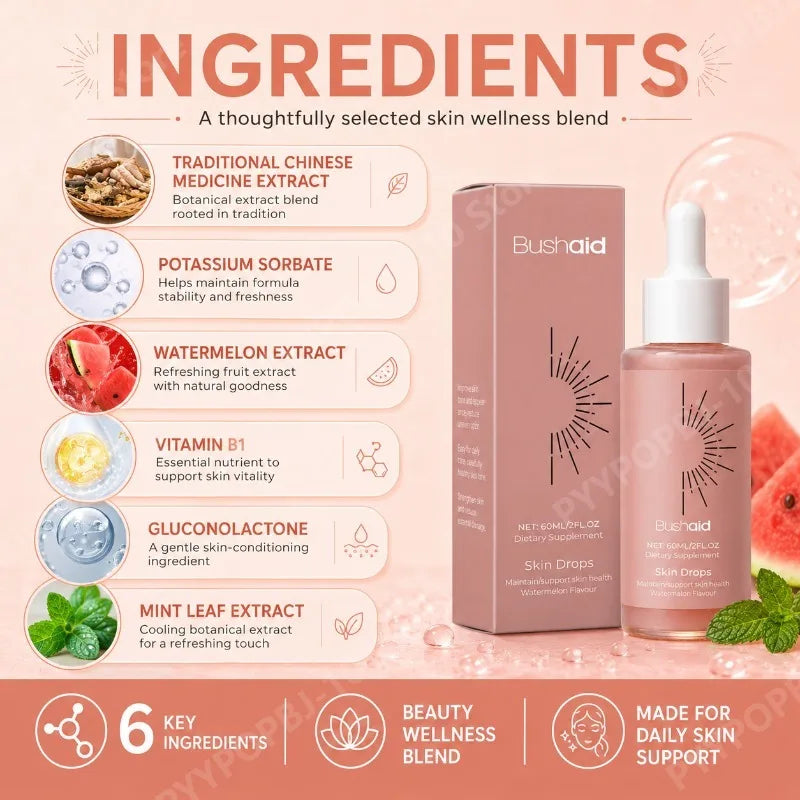 Bushaid Skin Wellness Drops – Watermelon Extract & Vitamin B1