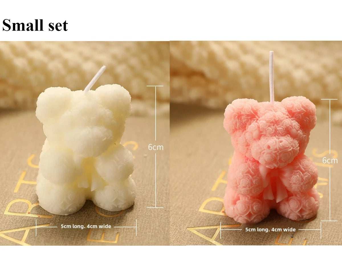 Rose Bear Home Fragrance Premium Atmosphere Birthday Gift Aromatherapy Candles Peaceful Pleasures Health and Wellness Small set