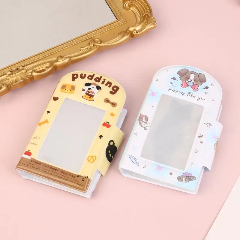 Cartoon 28 Card Slots Photo Card Binder 3-inch Kpop Photo Card Photo Album Postcard Photocards Holder Photocard Binder Idol Peaceful Pleasures Health and Wellness