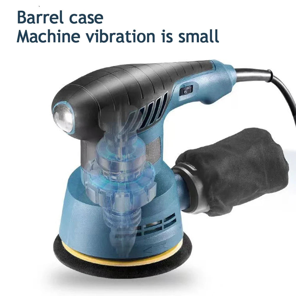 300W Electric Eccentric Sander 6 Gears Speed Adjustment 5 Inch 125mm Wood Sanding Processing Car Polishing Machine With Dust Box Peaceful Pleasures Health and Wellness