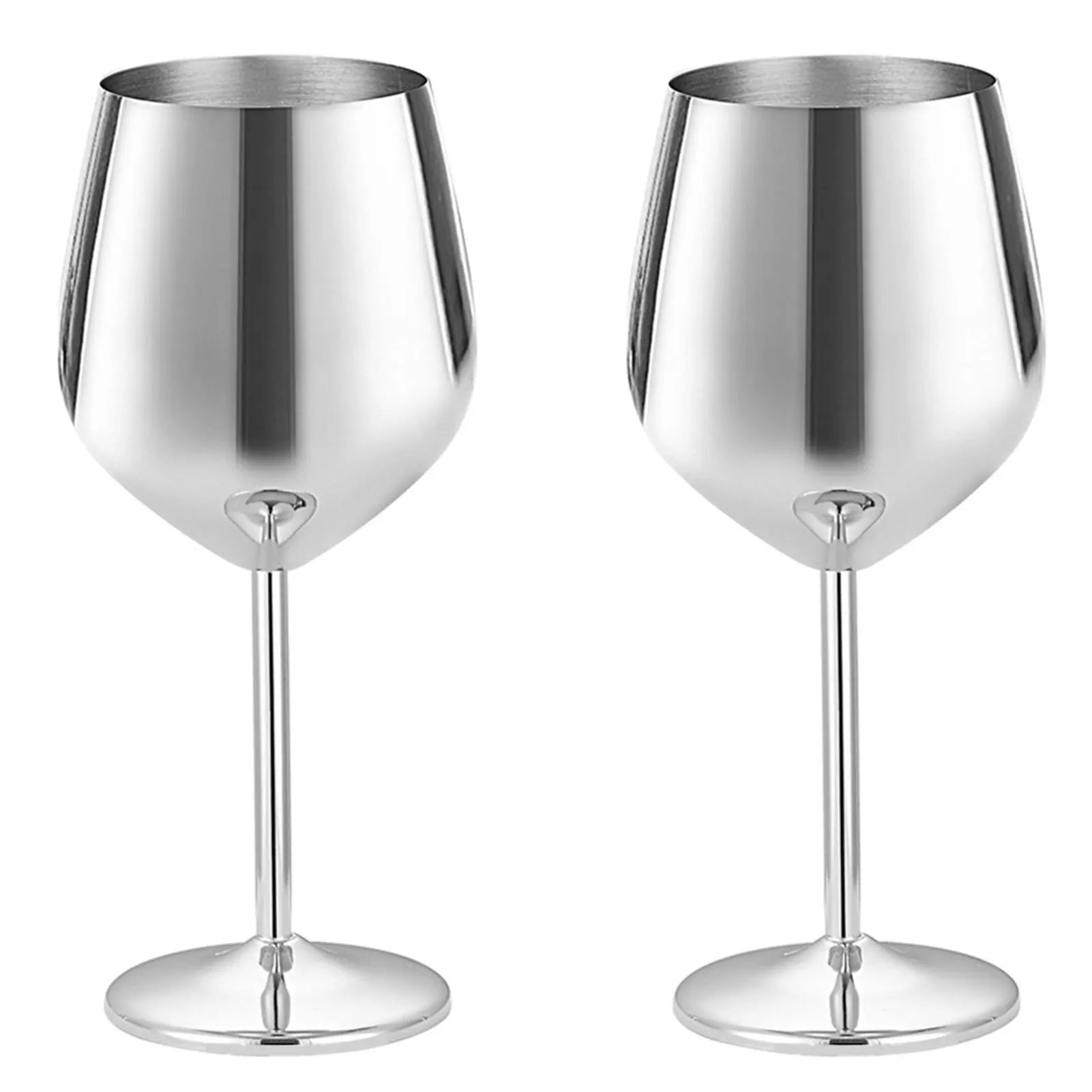 Stainless Steel Wine Glass Shatterproof Metal Glasses Red Wine Glasses Cocktail Glasses For Dinner Party Bar Champagne Flutes Peaceful Pleasures Health and Wellness Silver 2pcs