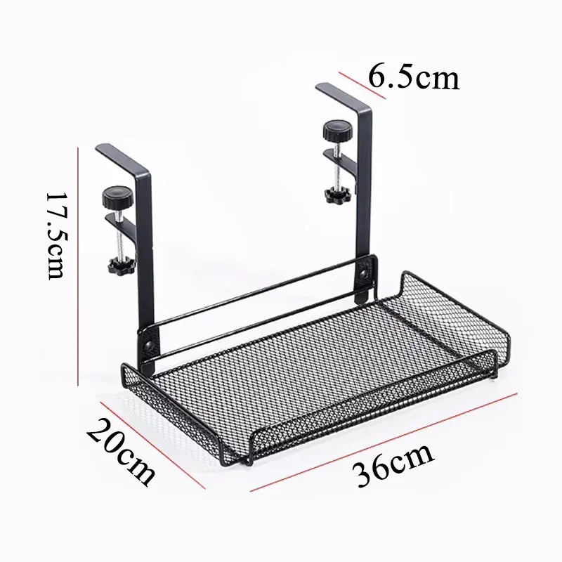 Under Desk Cable Management Tray – No-Drill Steel Organizer