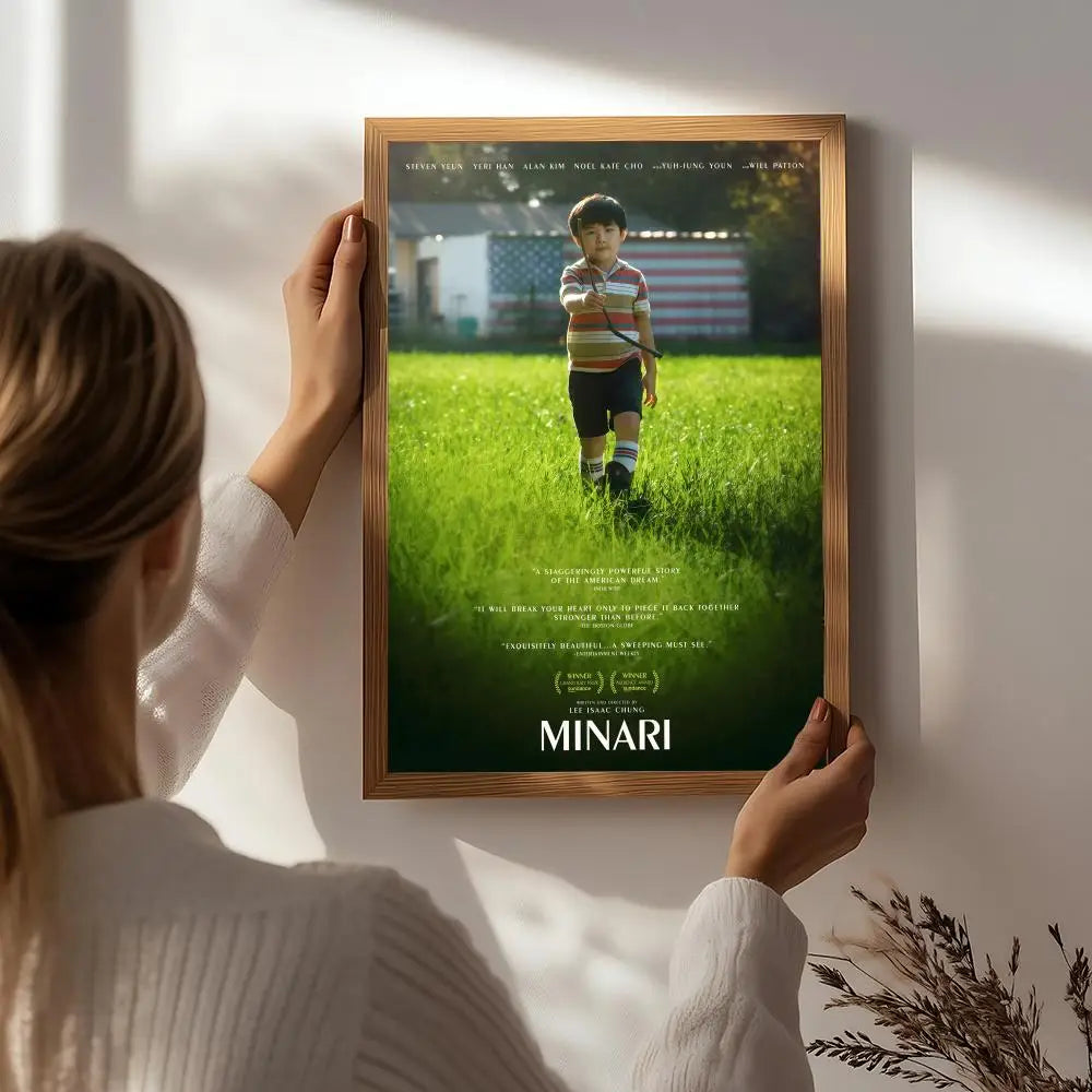 Minari Movie Poster – HD Self-Adhesive Waterproof Wall Art Movie Wall Poster Peaceful Pleasures Health and Wellness White6 50X70cmNoframe