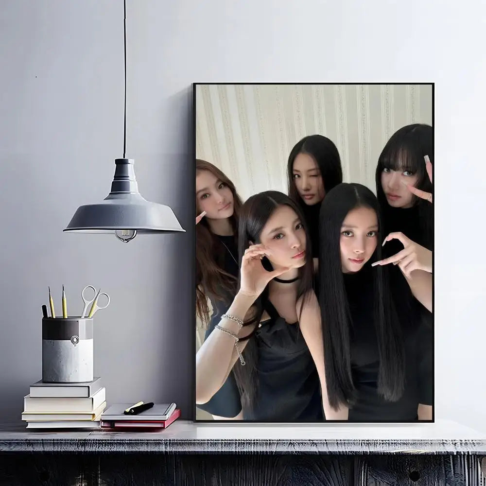 Kpop M-meovv HD Waterproof Self-Adhesive Wall Art Poster Wall Art Poster Peaceful Pleasures Health and Wellness Black2 15X20cmNoframe