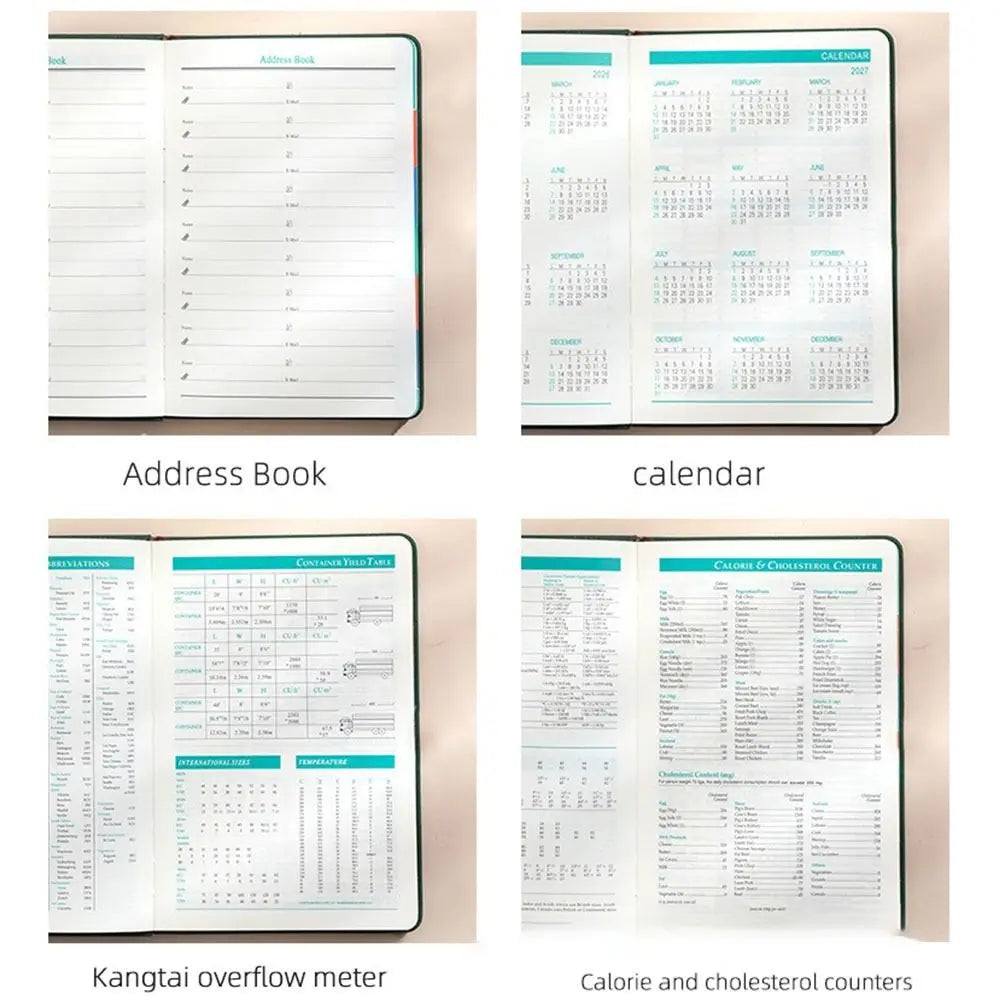 Wear-resistant 2026 Schedule Planner Task Priority Thick Paper A5 Daily Planner Notebook Efficient Time Organizer Peaceful Pleasures Health and Wellness