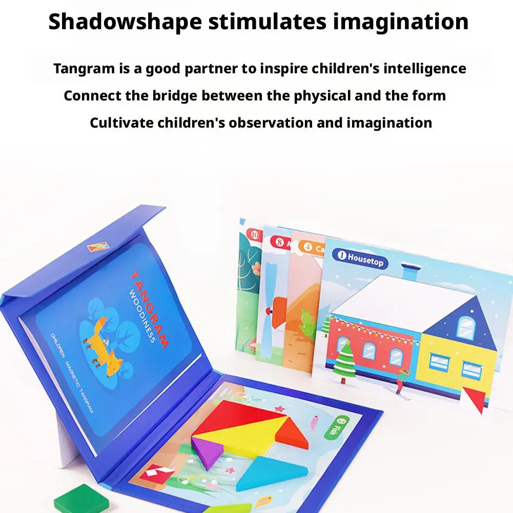 Magnetic Tangram Puzzle for Kids | Montessori Learning Toy