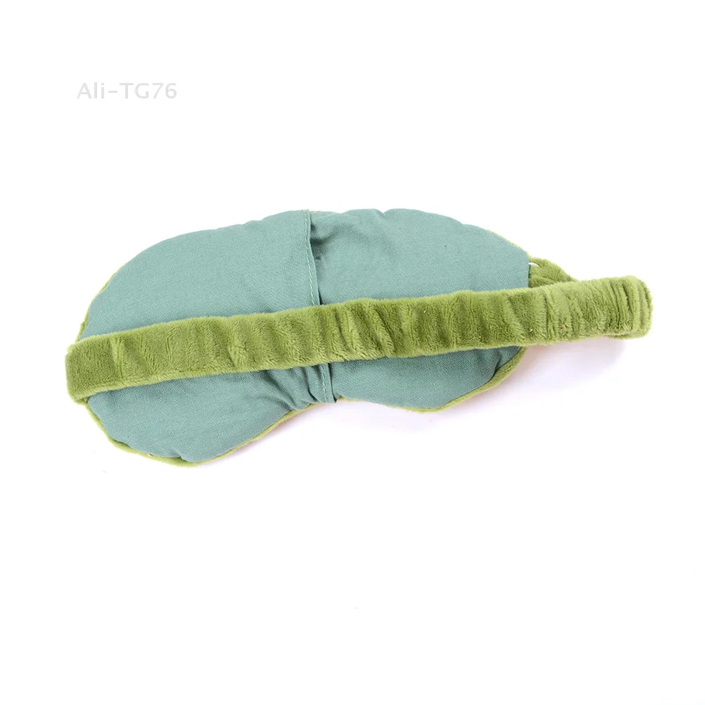 3D Sad Frog Sleep Mask – Soft Plush Eye Mask for Travel & Sleep