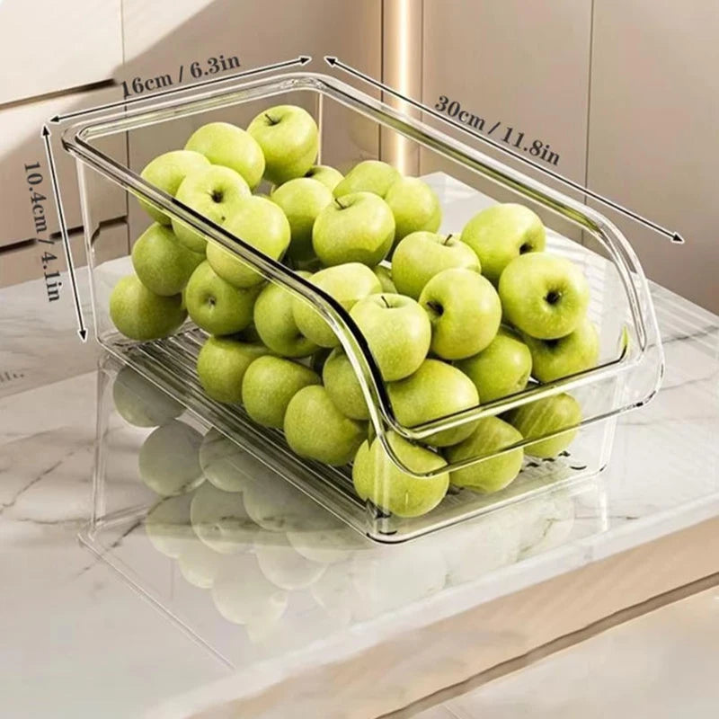 Clear Refrigerator Organizer Bins – Plastic Storage Containers for Fridge