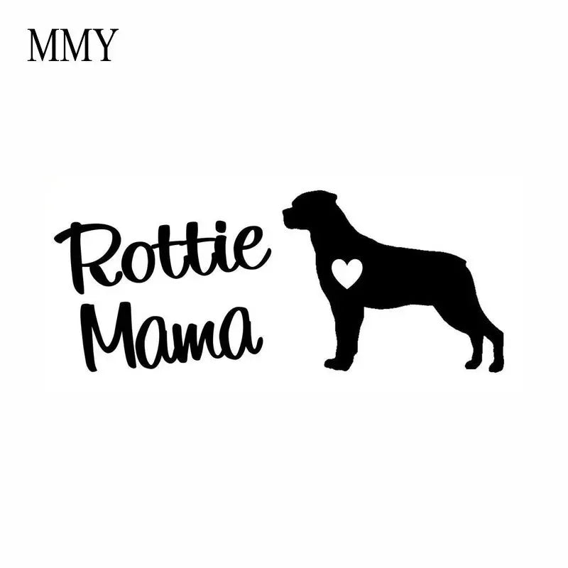 8" Wide Rottweiler Rottie Mama Dog Funny Vinyl Decal Sticker Car Stickers Window Peaceful Pleasures Health and Wellness