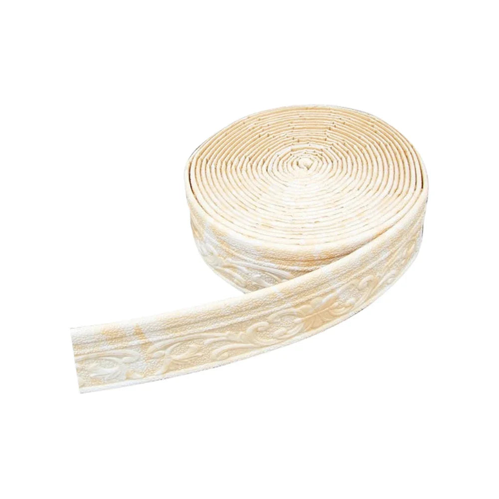 10m 3D Self-Adhesive Wall Trim Skirting Border | Waterproof