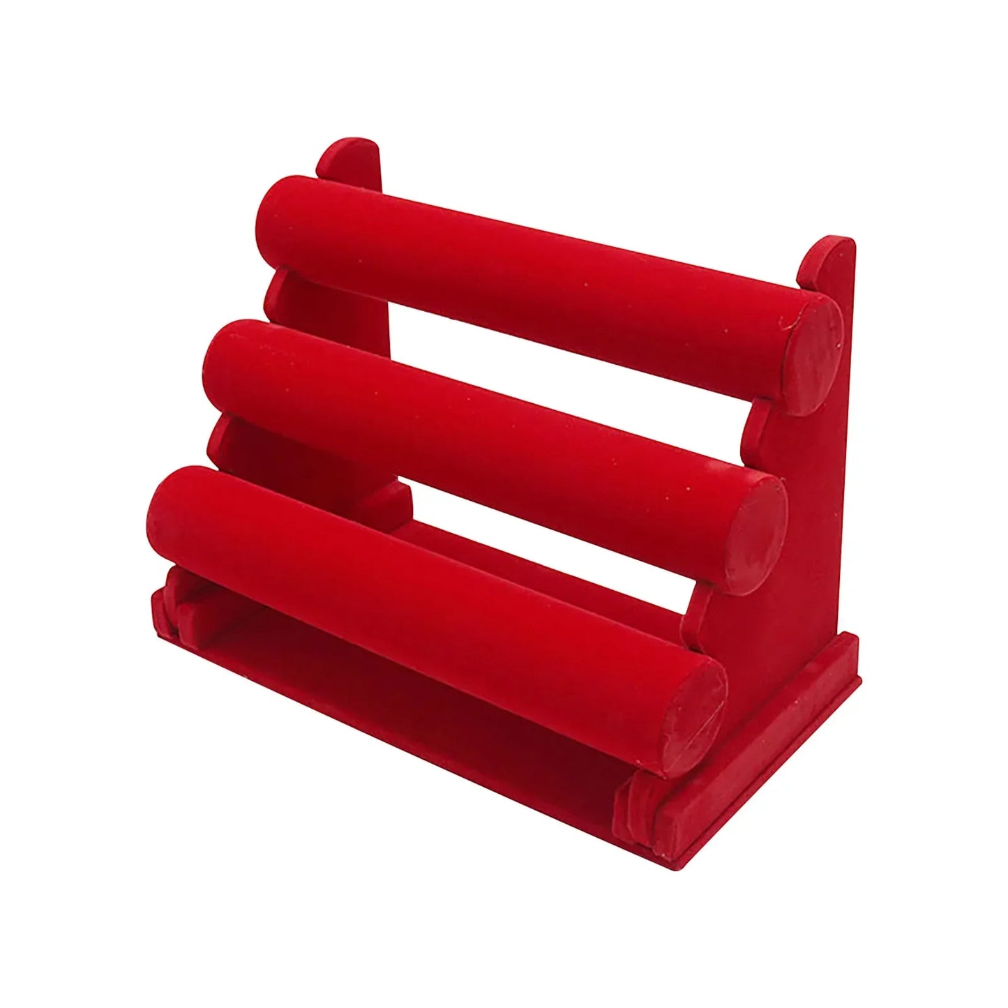 3-Tier Velvet Bracelet & Watch Jewelry Organizer Stand Rack