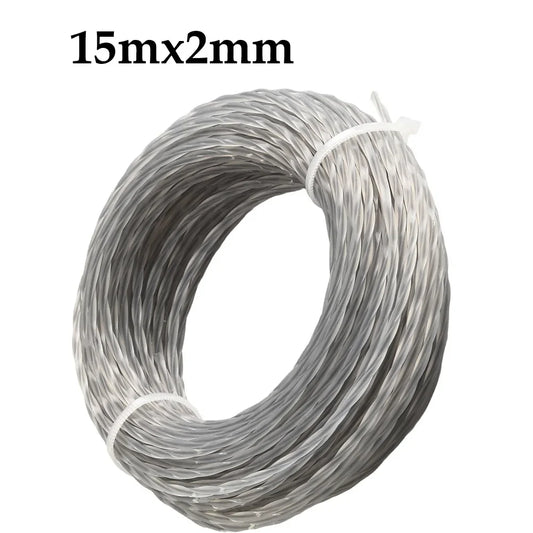 15M Nylon Grass Trimmer Line Spool | 2.0–4.0mm Round String String Trimmer Line Oasis Select