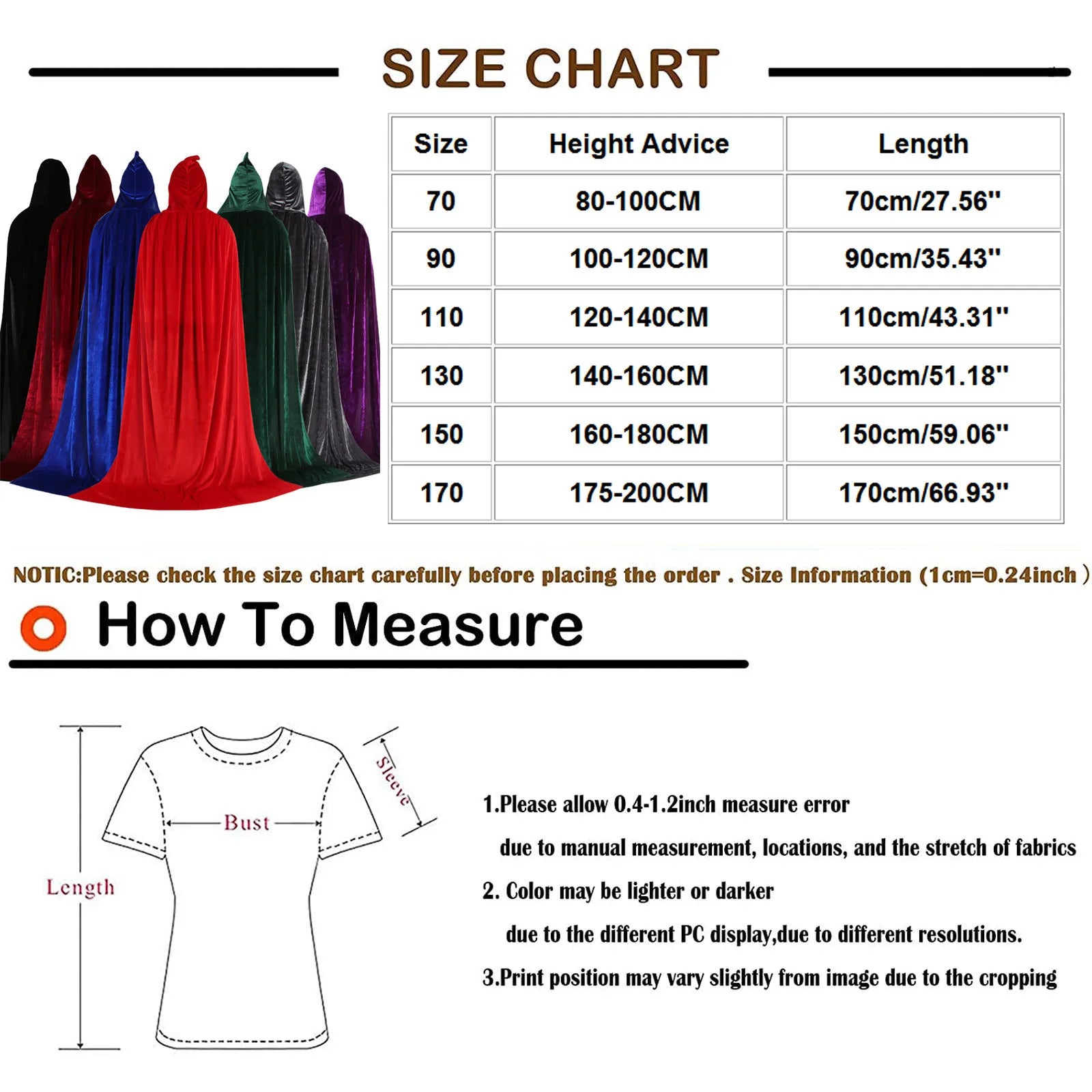 Hood Cloak Cosplay Medieval Long Cape Halloween Party Women Men Adult Long Mage Witchcraft Wicca Robe Conceal Gown Reenactment Peaceful Pleasures Health and Wellness
