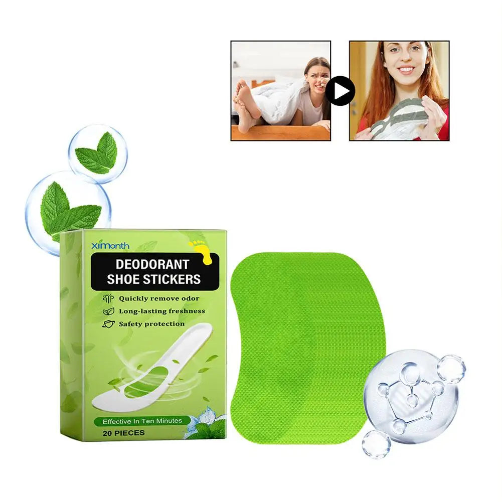 Shoe Deodorizer Patches – 20 pcs, 30-Day Freshness Shoe Deodorizer Patch Peaceful Pleasures Health and Wellness