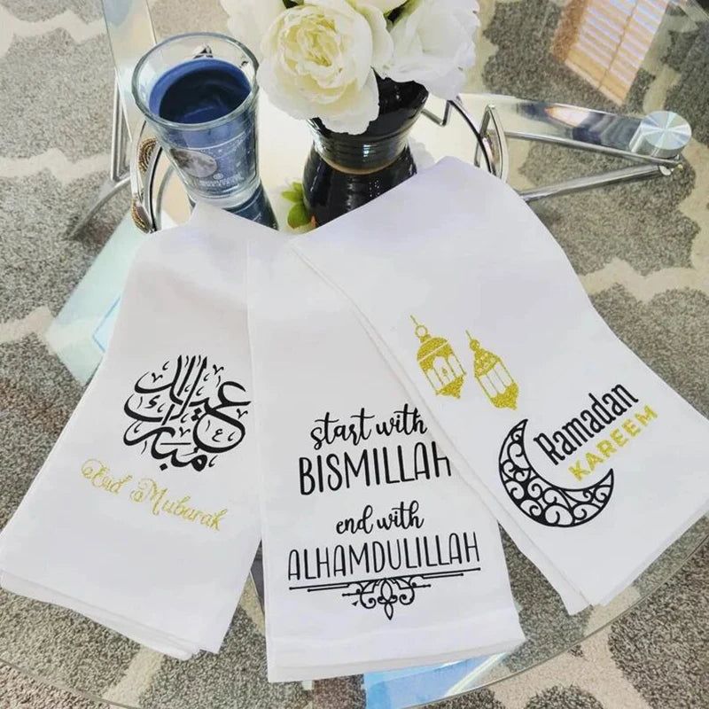 Eid Mubarak Ramadan Kitchen Towel | Islamic Muslim Gift Islamic Kitchen Towel Peaceful Pleasures Health and Wellness