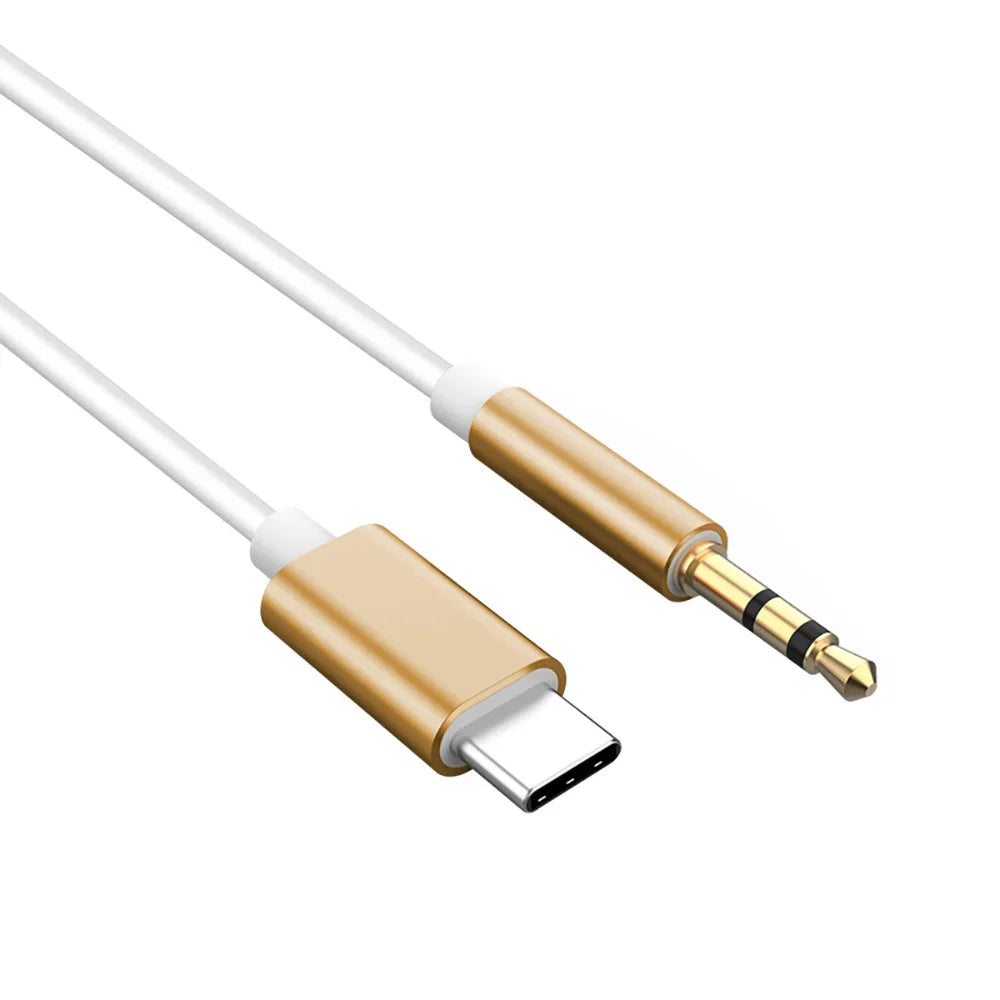 USB-C to 3.5mm AUX DAC Audio Cable Adapter | Car & Headphones