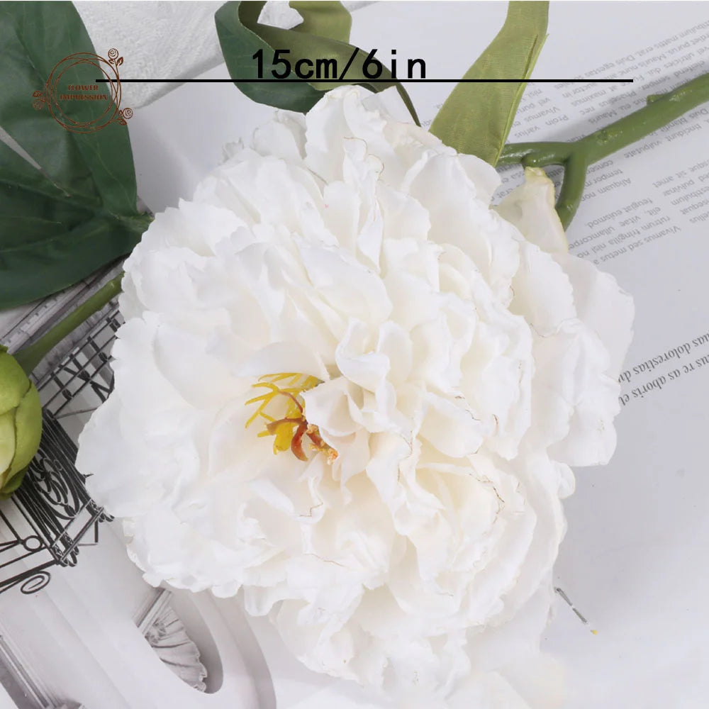 2pcs Silk Peony Artificial Flowers – Wedding & Home Décor Bouquet