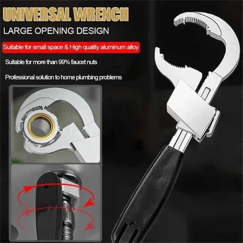Multifunctional Bathroom Wrench Set – Adjustable Pipe Spanner