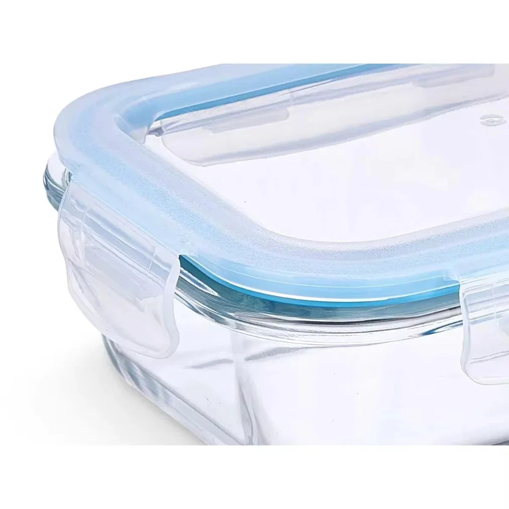 4-Piece Borosilicate Glass Food Storage Container Set | Microwave Safe