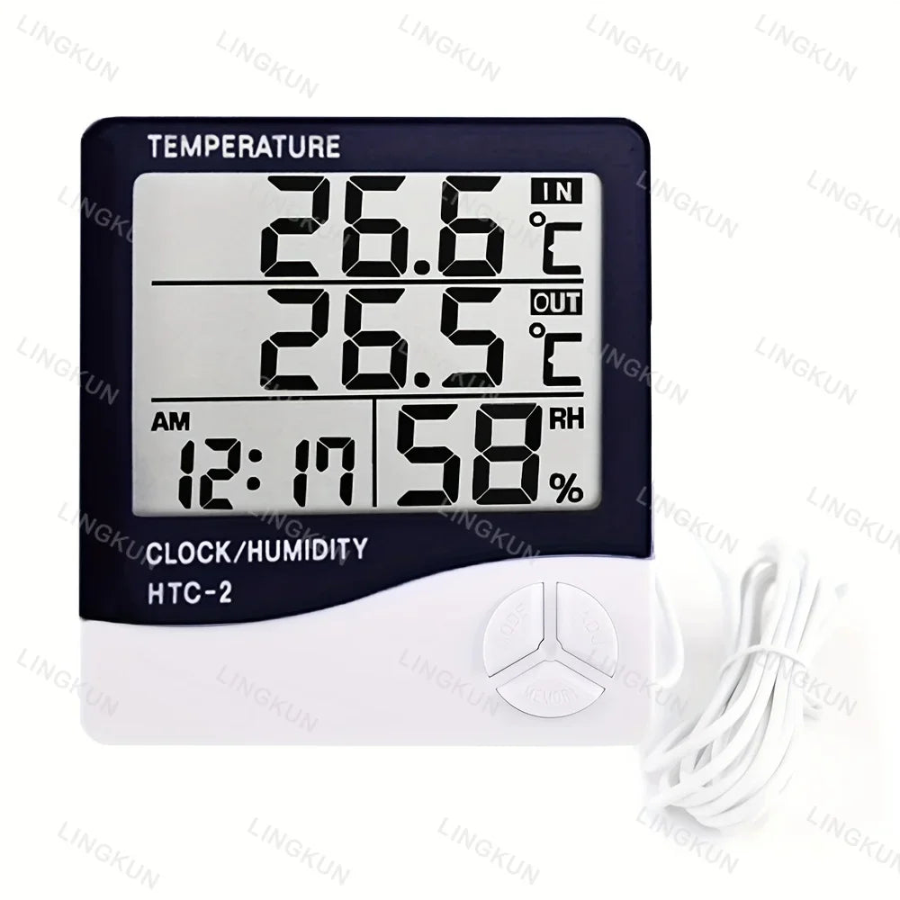 Indoor LCD Digital Thermometer Hygrometer – Temp & Humidity Gauge