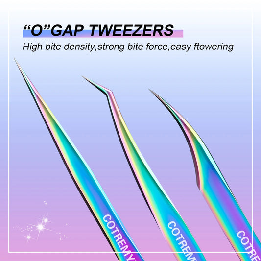 Stainless Steel Slanted Eye Brow Clips Lashes Extension Applicator Tweezers Hair Removal for Makeup Cosmetic Tool Peaceful Pleasures Health and Wellness