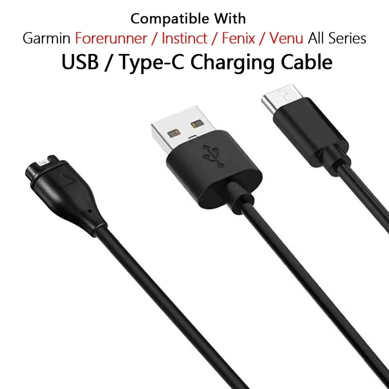 USB Charger Cable for Garmin Fenix 7/6/5 Forerunner Vivoactive Peaceful Pleasures Health and Wellness
