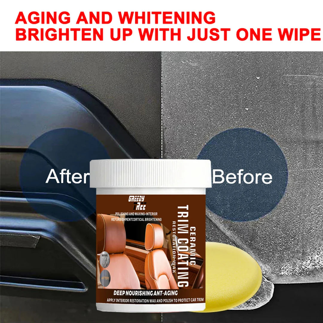 GREEDY TREE Car Plastic Restorer – Crystal Clear Wax Polish