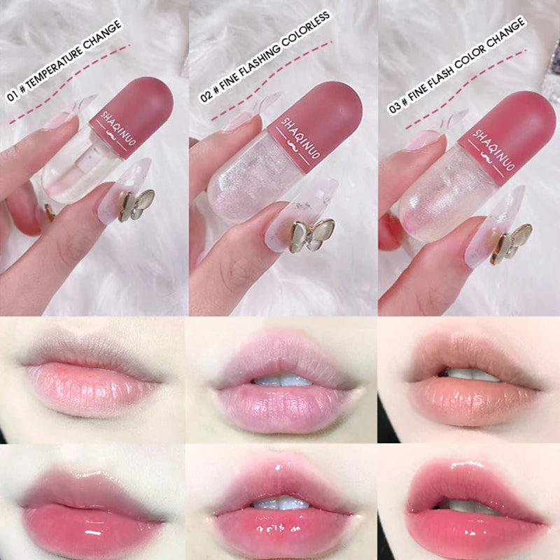 Glass Lip Oil Kit – Moisturizing Capsule Lip Gloss & Honey