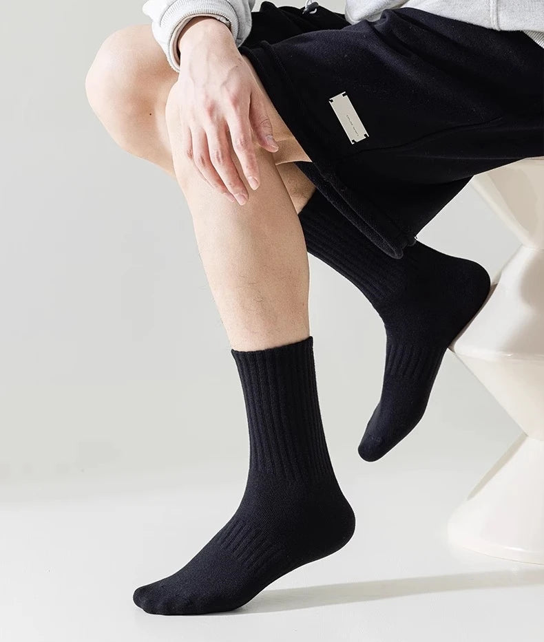 8/4 Pairs of Fashionable Classic Women's Mid-Calf Socks, Black and White Sports Socks, Suitable for Both Men and Women, Large Size Women's Socks: Size 36-43, Soft and Breathable for Spring, Summer, and Autumn, Simple Style, S Peaceful Pleasures Health and Wellness